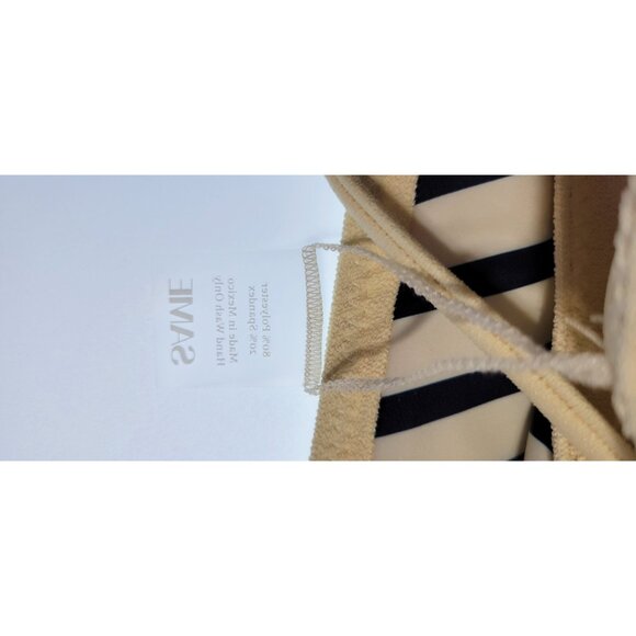 SAME Los Angeles Swim Womens One Piece ColorBlock Stripped Navy Blue Large - Picture 13 of 13